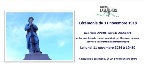 Cérémonie de commémoration du 11 novembre