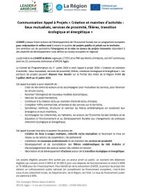 Le LEADER Ardèche lance un appel à projets