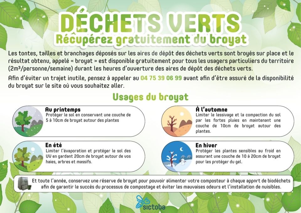 Le SICTOBA communique sur les déchets verts :