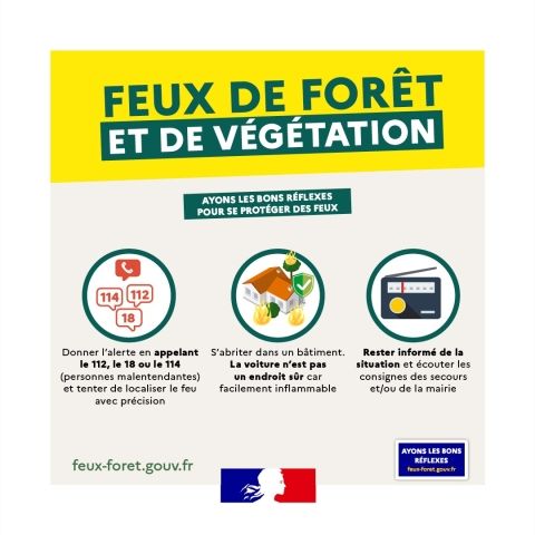 Feux de forêt et de végétation : ayons les bons réflexes