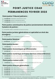 Permanences points de justice - Février 2025